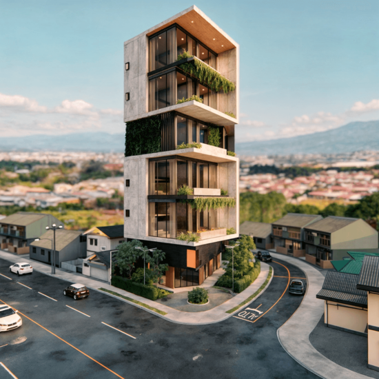 modern residential building in Heredia alianz design